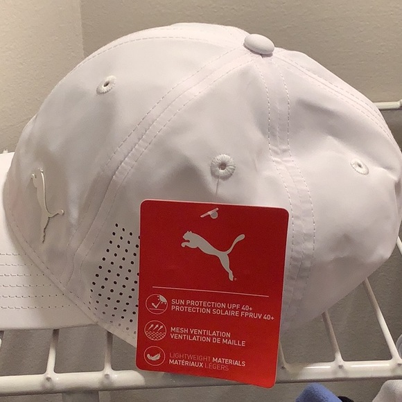 Puma Unisex White Ball Cap - Picture 2 of 5